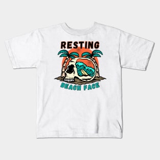 Resting Beach Face Kids T-Shirt